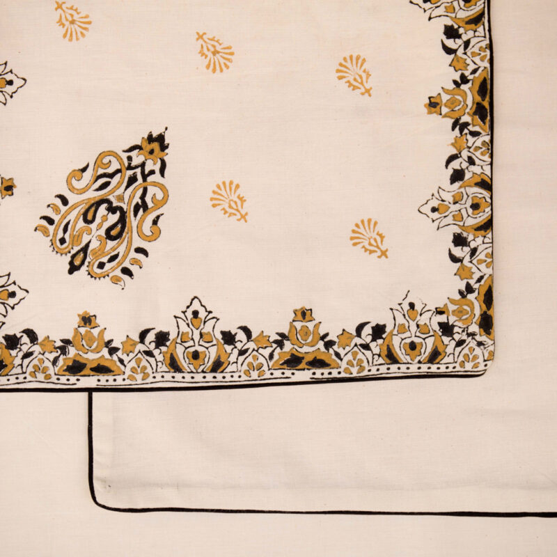 Black Beige Blockprinted Mats