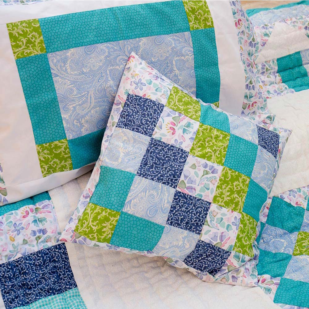 White with Shades of Blue, Green and Turquoise