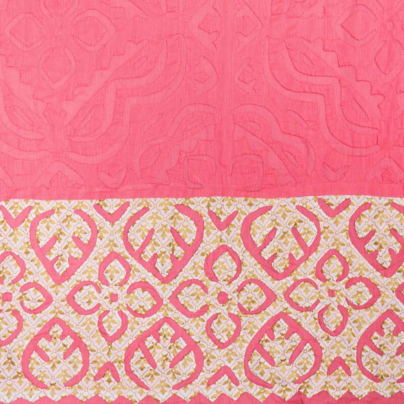 pink full rilli with beige