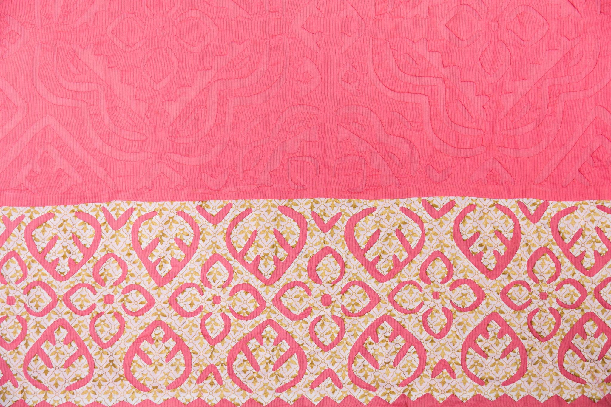 pink full rilli with beige